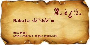 Makula Ádám névjegykártya