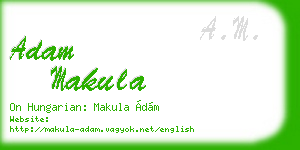 adam makula business card